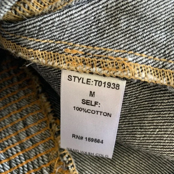 Bluivy NWT’S Black washed Denim Tank Top SZ: US M - Picture 4 of 7